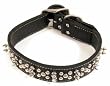 Coastal Circle T 1.5" wide Black Leather Double Spiked Collar (Size:24") Coastal Circle T 1.5" wide Black Leather Double Spiked Collar (Size:24")