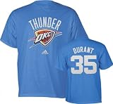 Kevin Durant Oklahoma City Thunder Adidas Youth Player Name and Number Tee