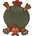Colorful Wacky Rooster ChalkBoard 7.5" (Great Rooster Kitchen Decor)