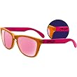 Oakley Blacklight Frogskins Men's Limited Collector Editions Lifestyle Sunglasses w/ Free B&F Heart Sticker - Orange/Pink/Pink Iridium