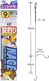 ささめ針(SASAME) 投釣2本鈎(ケン付流線) 白 鈎9/ハリス2 K-101