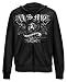 80472 BLACK INK USMC RAGING SKULLS ZIPPER HOODIE-XLARGE
