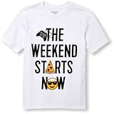 THE CHILDREN'S PLACE(ザ・チルドレンズプレイス) エモジグラフィックティ ホワイト トップス半袖Tシャツ 4歳【並行輸入】