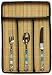 Split Bamboo Cutlery Basket with Leatherette Trim 14 3/4" x 10" x 2 3/4"