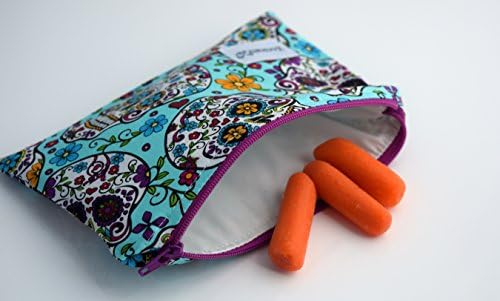 Reusable Snack Bags for Kids, Back to School, Eco Friendly Bags, Food Safe Bag, Clean and Quiet Zipper Closure, Your Choice of Size - Gallon, Sandwich, or Snack Handmade by Zookaboo