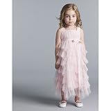 Us Angels Baby Girl Pink Mesh Tiered Flower Girl Easter Dress 18M
