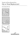 Caring for the Person Recovering from Hip or Knee Replacement