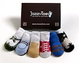 JazzyToes Baby 6 Pair Socks Original Variety - Boys, 0-12 Months