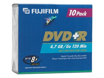 Fuji DVD+R Rohlinge 4.7GB 8x 10er Spindel