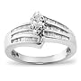 10k Choice of White or Yellow Gold Diamond Bridal Ring (1/2 cttw, IJK Color, I2-I3 Clarity)