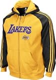Los Angeles Lakers Adidas 3-Stripe Full Zip Hooded Sweatshirt