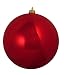 Shiny Red Hot Commercial Shatterproof Christmas Ball Ornament 10" (250mm)