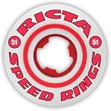 Ricta Speedrings White/Red - Set of 4 Wheels (51MM)