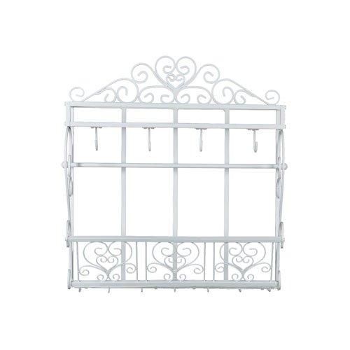 Image of Southern Enterprises HZ6260 Wall Mount Craft Storage Rack, White