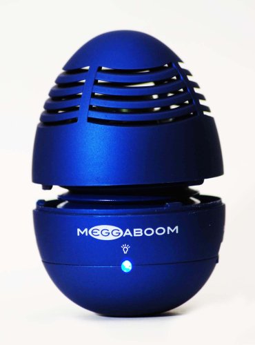 MEGGABOOM-Blue Portable, Rechargeable Mini Bass Speaker System