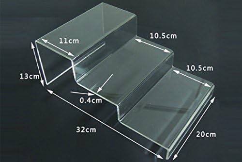 Clear Acrylic Shelf Holder for Shoe, Purse Frame, Boutique Racks, Cosmetic Racks, Display (three tier)