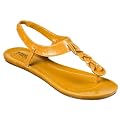 Women's Mossimo Supply Co. Wanda Flat Sandals - Mustard