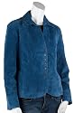 AMI Women's Snap Front Jacket, Myst Blue, Large