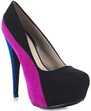 Qupid Penelope-44x Platform Colorblock Stiletto Pumps