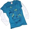Peanuts Gang Layered Longsleeve Fitted Juniors T-Shirt