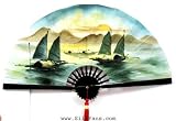 Asian Wall Fans/Oil Paintings - 20 x 39 Dawn - WFC28
