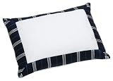 Nautica 12 by 16-Inch White Denim with Navy Border Breakfast Pillow