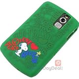 Peanuts Skin Cover for BlackBerry Curve, Snoopy (Green)