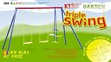 kids Garden tripple swing with fun Glider