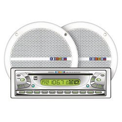 DUAL MX-CP45 120-Watt Marine CD Receiver and 6 1/2 Speakers