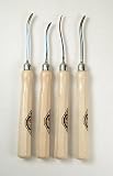 Two Cherries 4 Pc Micro Carving Tool Set Curved Blades