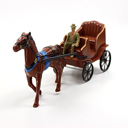 P2521 Moldel Painted Figures Horse and Carriage Western Region Cowboy Toys NEW