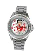 Betty Boop Analog Gray Plated Metal Band Watch #BB-W450B-BLK