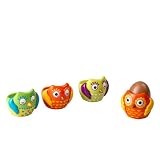 Silea - 222/8135 - Set de 4 Coquetiers - Hibou