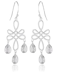Sterling Silver Chandelier Knot Dangle Earrings