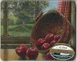 11" x 15" ~ Apple Basket in Window ~ glass Cutting Board ~ code 678