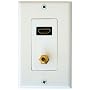 Petra PET0493 Single HDMI/F Coaxial Connector Wall Plate (White)