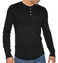 Baby Thermal Henley Tee, Black, Large