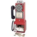 Crosley 1950's Classic Pay Phone - Red