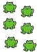 Cute Frog Non-slip Bath Appliques Set/10