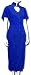 Heart Neck Short Sleeve Bridal Blouse and Broomstick Skirt Set in Royal Blue