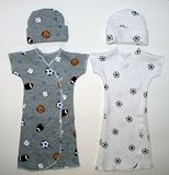 Sport Balls Preemie and Newborn Gown Sets (Four Sizes!)