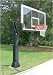 Barbarian Basketball Systems Fixed In Ground Basketball Goal with Thick Acrylic Backboard (72.5-Inch)