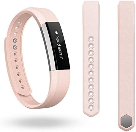 YUKOULI,Replacement Luxury Genuine Leather Band Strap Bracelet for Fitbit Alta Tracker (pink)