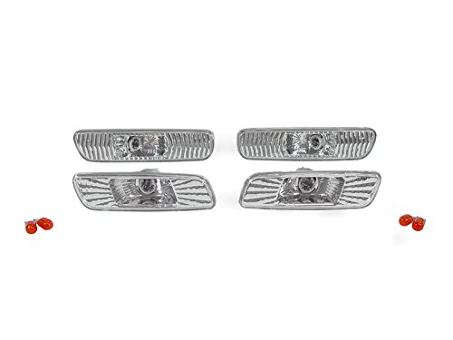 2000-2005 Lexus IS300 Euro Chrome Clear Front + Rear Bumper Side Marker Lights