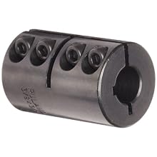Ruland CLC One-Piece Clamping Rigid Coupling with Keyway, Inch