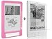 Pink Semi-transparent Amazon Kindle DX E-Book Reader Silicone Rubber Skin Case + Anti Scratch LCD Screen Protector Film