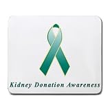 Kidney Donation Awareness Ribbon Mouse Pad