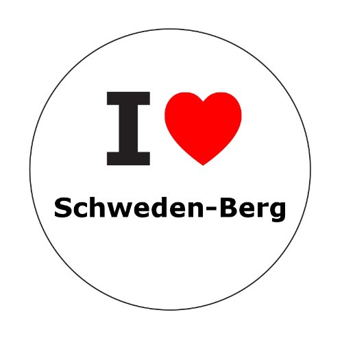 I love Schweden-Berg Aufkleber - 6cm