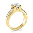 2 ct, D Color, VS2 Clarity, Certified, Princess Cut, Diamond Engagement Ring in 18K Gold / Yellow