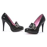 4 Inch Heel Black Sexy High Heel Shoes Mini Platform Loafers With Buckle
